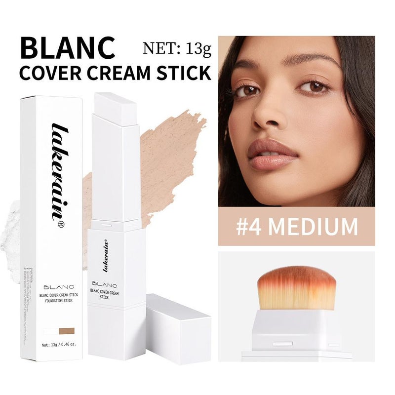 Lakerain 2-in-1 Color-Changing Foundation Stick: Hydrating, lightweight, and long-lasting without creasing.